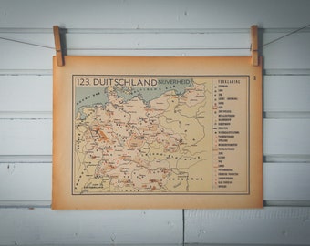 1941 Vintage Map of Germany