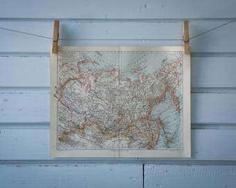 1907 Vintage Siberia Map