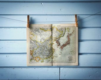 1887 Vintage Map of China