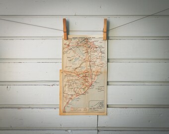 1927 Vintage East Tunisia Map