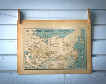 1941 Vintage Map of Russia