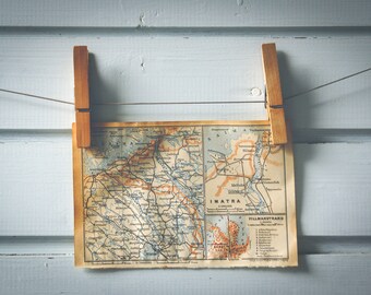 1912 Vintage Imatra Map