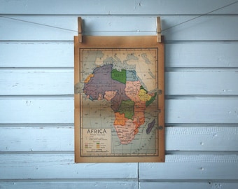 1946 Vintage Map of Africa