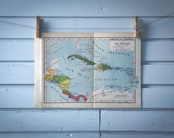 1946 Vintage Caribbean Map