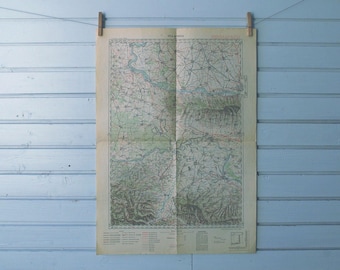 1949 Vintage West Serbia Map