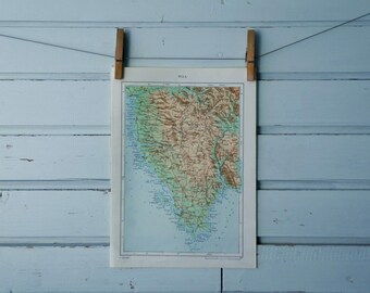 1971 Vintage Map of Istria
