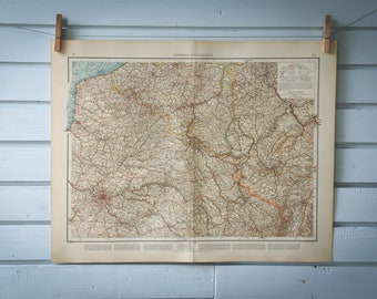 1901 Vintage Northeast France Map
