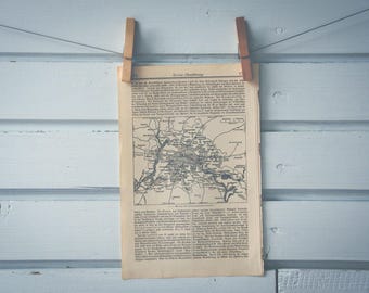 1925 Vintage Map of Berlin