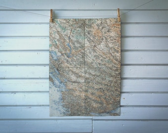 1930s Vintage North Dalmatia Map