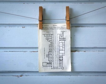 1931 Vintage Plan of the Uffizi Gallery