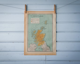 1941 Vintage Map of Scotland