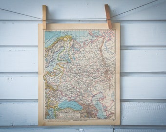 1931 Vintage Map of Russia