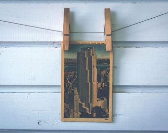 1940s Vintage Rockefeller Center Illustration