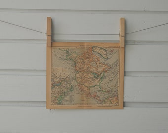1943 Vintage North America Map