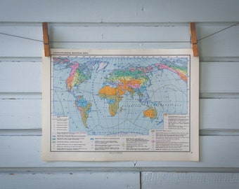 1967 Vintage World Zoogeography Map