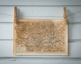 1890 Vintage Map of Carinthia