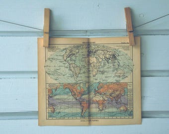 1896 Vintage World Map