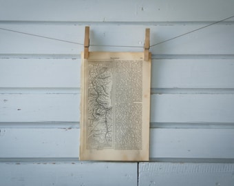 1887 Vintage Panama Canal Map
