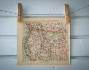 1929 Vintage NW USA Map