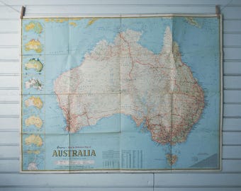 Rare find* 1960s Vintage Australia Map