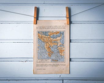 1916 Vintage Map of the Balkans
