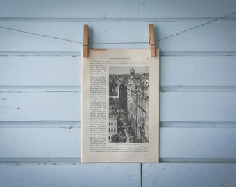 1897 Vintage Broadway Lithograph Illustration