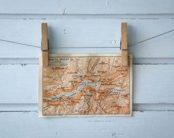 1905 Vintage Yosemite Valley Map