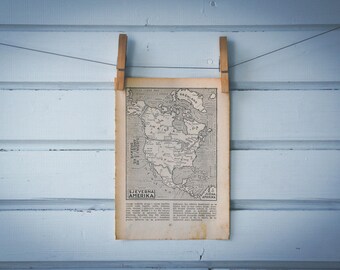 1954 Vintage North America Map