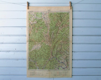 1947 Vintage Southwest Romania Map