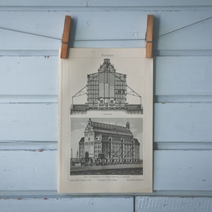 1907 Vintage Silo Lithograph Illustration