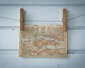 1911 Vintage Passau Map