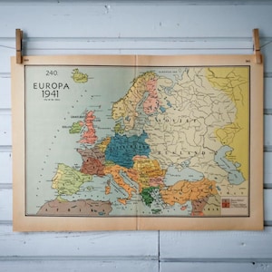 Vintage kaart van Europa uit 1941