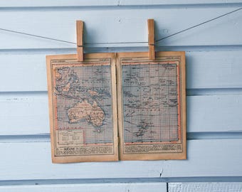 1920s Vintage Oceania Map