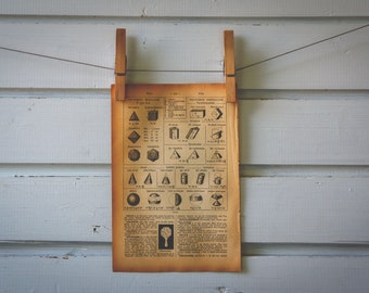 1913 Vintage Geometric Shapes Lithograph Illustration