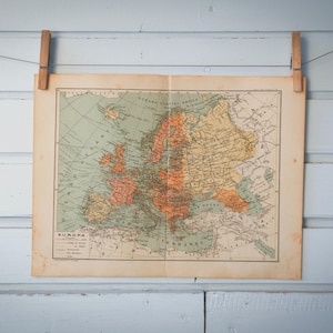 Vintage kaart van Europa uit 1937