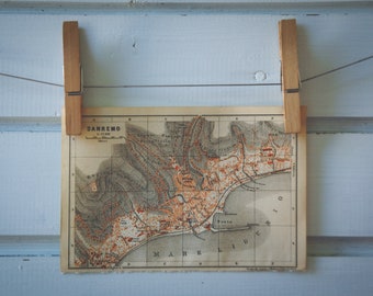 1913 Vintage Sanremo Map