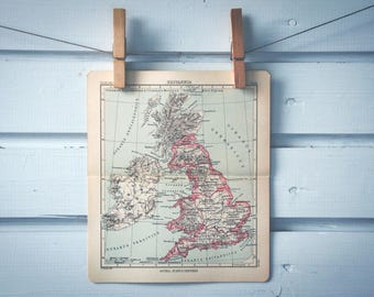 1890 Vintage Map of British Isles in Classical Antiquity
