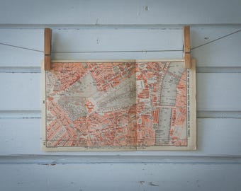 1899 Vintage Map of London