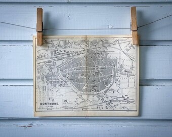 1886 Vintage Dortmund Map