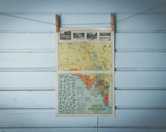 1930s Vintage South Australia Map