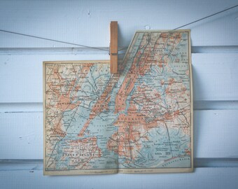 1905 Vintage Map of New York