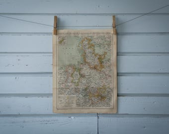 1887 Vintage North Germany Map