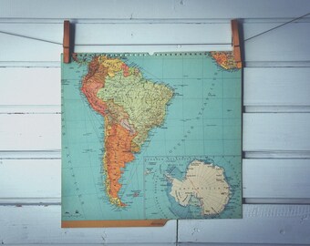 1964 Vintage South America Map