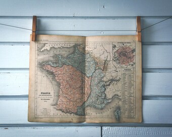 1860s Vintage Map of France