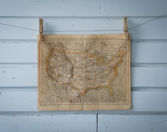 Rare find* 1887 Vintage USA Map