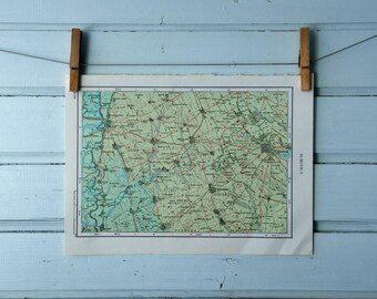 1971 Vintage North Vojvodina & South Bács-Kiskun Map