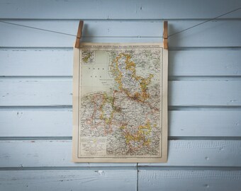 1887 Vintage North Germany Map