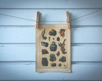 1897 Vintage Ores Chromolithograph Illustration
