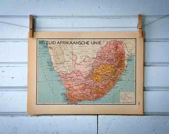 1941 Vintage South Africa Map