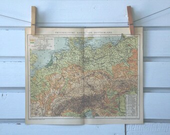 1894 Vintage Map of Germany